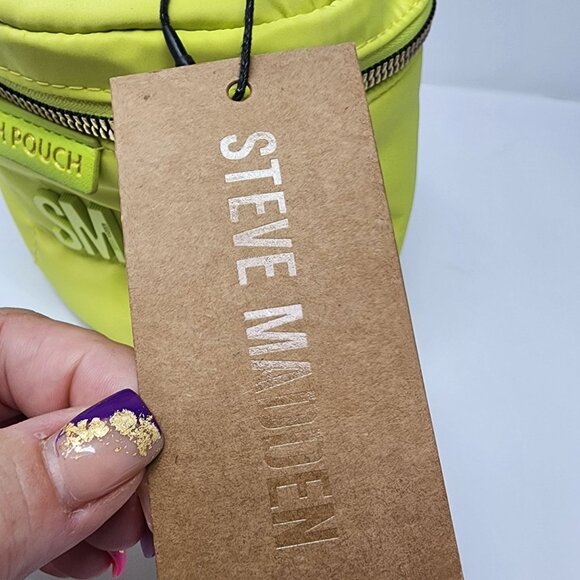 Steve Madden New Cyber Lime Tech Pouch Organizer Removable Dividers retail $58 - Picture 2 of 9